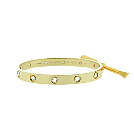 Cartier Love B6040517 Bracelet Yellow Gold 10 Diamonds Size 18
