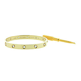 Cartier Love Bracelet B6040517 Yellow Gold 10 Diamond Size 17
