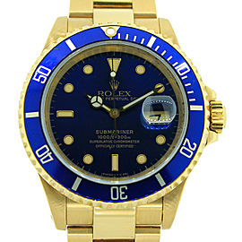Rolex Submariner 16618 40mm 18K Yellow Gold Watch