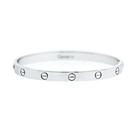 Cartier Love White Bracelet Gold Size 19