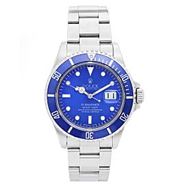 Rolex Submariner 16610 Stainless Steel Blue Dial & Bezel 40mm Mens Watch