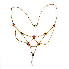 14K Yellow Gold with Citrine & Pearl Necklace