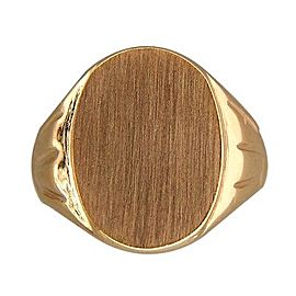 Vintage Yard 14K Yellow Gold Signet Ring Size 9