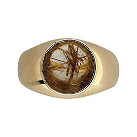 18K Yellow Gold with 2.50ct Quartz Ring Size 8.5