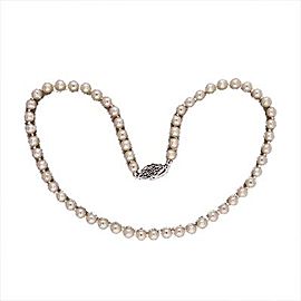 14K White Gold with Pearl Necklace