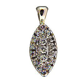 14K Yellow & White Gold 0.25ct Diamond Vintage Pendant