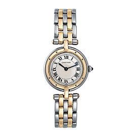 Cartier Panthere Vendome 1057920 Two Row Gold Steel Quartz 24mm Womens Watch