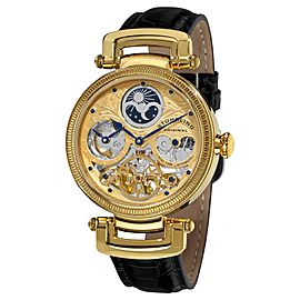 Stuhrling Magistrate 353A.333531 Gold-Tone Stainless Stele & Leather 41mm Watch