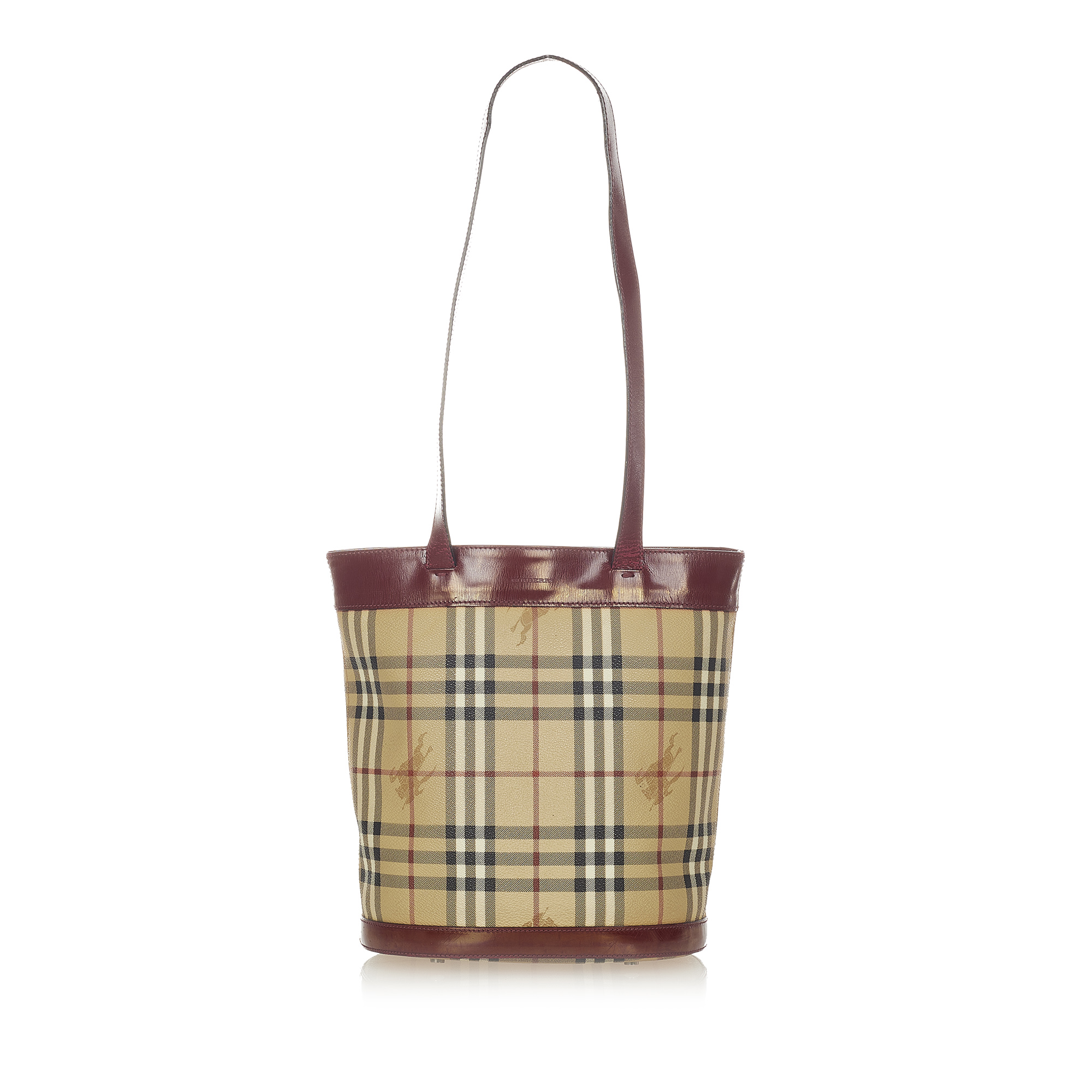 Burberry Haymarket Check Canvas Tote Bag