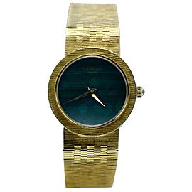 Chopard Ladies Yellow Gold Malachite Dial Vintage Bracelet Wristwatch