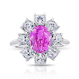David Gross Oval Pink Sapphire and Diamond Ring