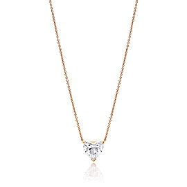 Angie Carat Heart Shape Diamond Necklace in 18K Yellow Gold For Ladies