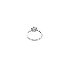 18k White Gold and Diamond Flower Ring