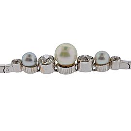 Pearl Diamond Gold Bracelet
