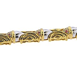 Diamond Ruby Gold Fish Bracelet