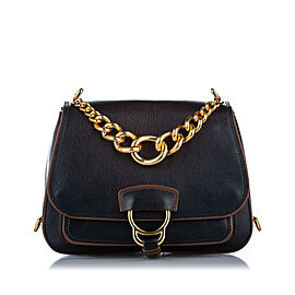 Miu Miu Madras Dahlia Leather Satchel