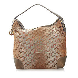 Gucci GG Canvas Lurex Heart Bit Tote Bag