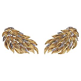 1940s Diamond Gold Cocktail Earrings