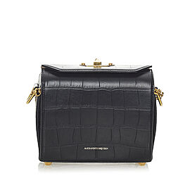 Alexander McQueen Box 19 Embossed Leather Crossbody Bag