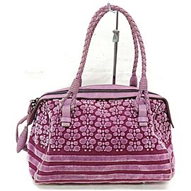 Bottega Veneta 872323 Purple Floral Boston