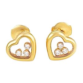 Chopard 83/4611 18K Yellow Gold Happy Diamond Earrings