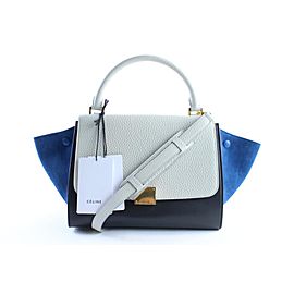 Céline Trapeze Tri-color 2way 30cer0501 Multicolor Suede Leather Cross Body Bag