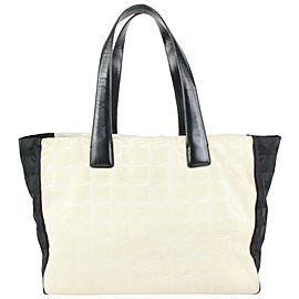 Chanel Bicolor White x Black New Line Shopper Tote bag 1216c24