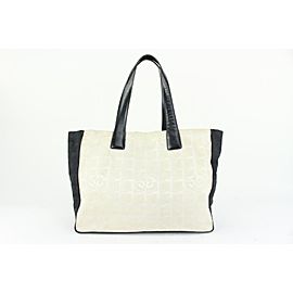 Chanel Bicolor White x Black New Line Shopper Tote bag 917cas32