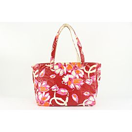 Chanel Red CC Logo Shopper Tote Bag 112c14