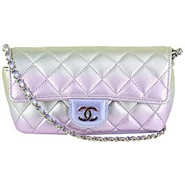 Chanel Iridescent Quilted Rectangular Crossbody Mini Sunglass Flap Bag 1213c1