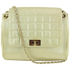 Chanel Iridescent Mother of Pearl Chocolate Bar Accordion Flap Bag 114c42