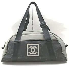 Chanel Grey Bicolor Sports Logo CC Duffle Bag 862873