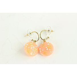 Chanel Light Pink CC Mini Pearl Pierce Earrings Pierced 1217c4