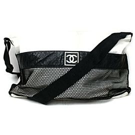 Chanel Messenger Bicolor Sports Cc Logo 872853 White Nylon Shoulder Bag
