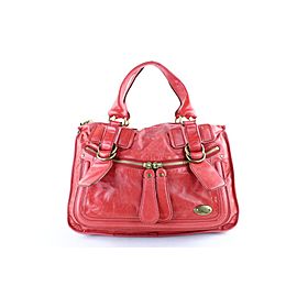 Chloé Bay 2mr1024 Red Leather Shoulder Bag
