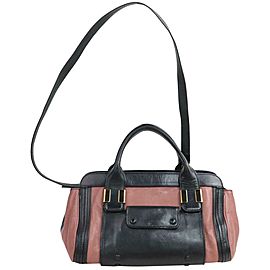 Chloé Duffle 871246bicolor Boston with Strap 87 Pink Leather Shoulder Bag