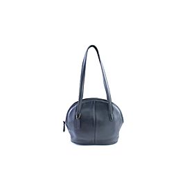 Coach Black Leather Heritage Dome Bag 4MR0215