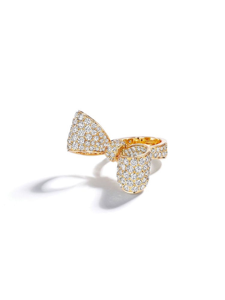 Bow Diamond Ring & Pav