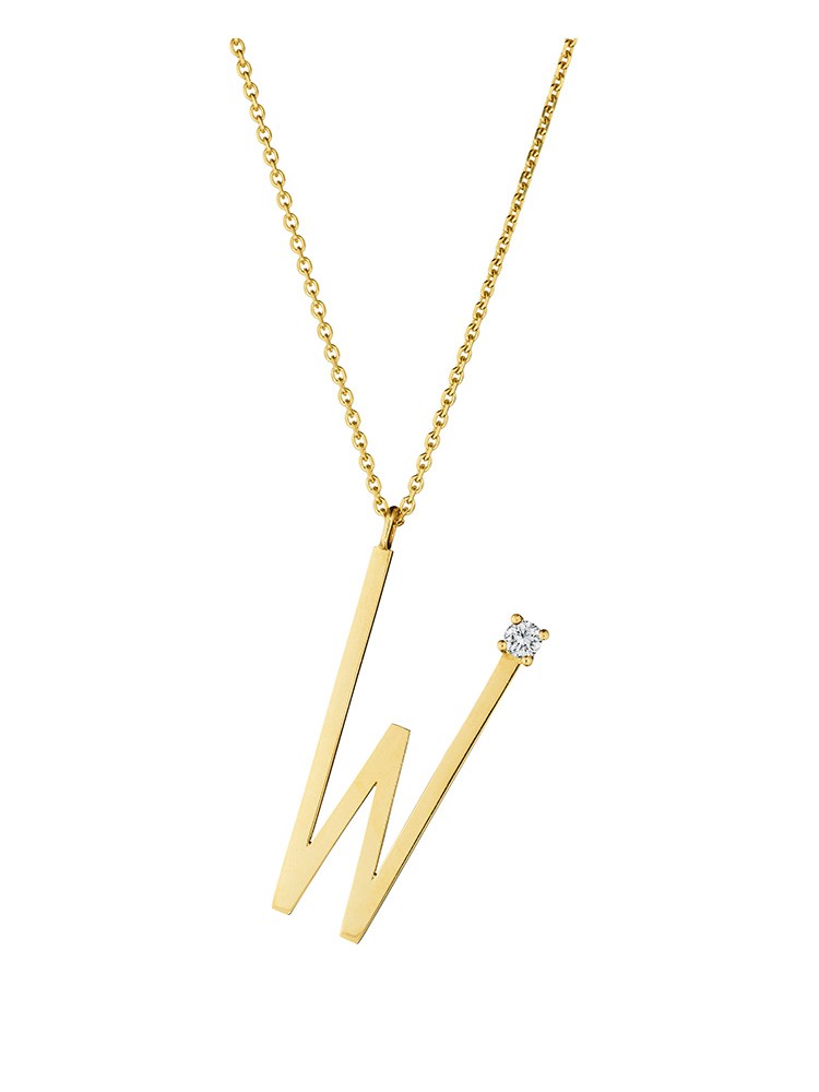 Mimi So Type Letter "W" Pendant