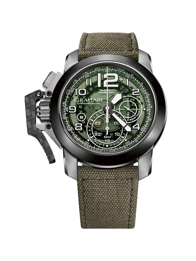 Graham Chronofighter Steel And Target 2CCAC.G03A.T31S 47mm Mens Watch
