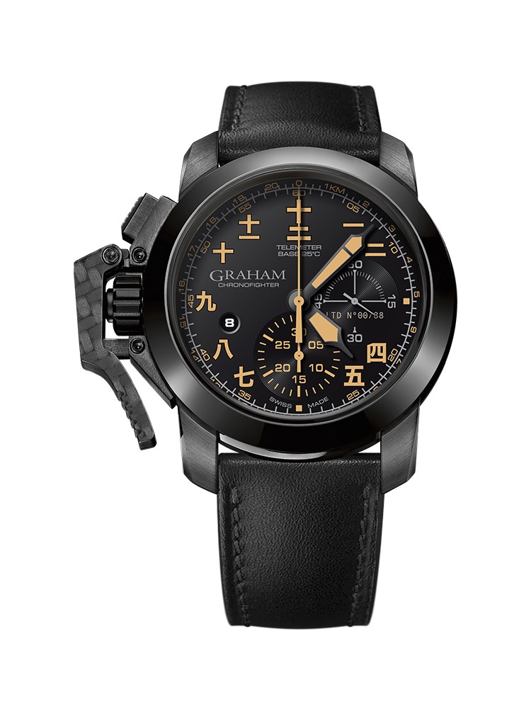 Graham Chronofighter Steel Black PVD 2CCAU.B28A.L44N 47mm Mens Watch
