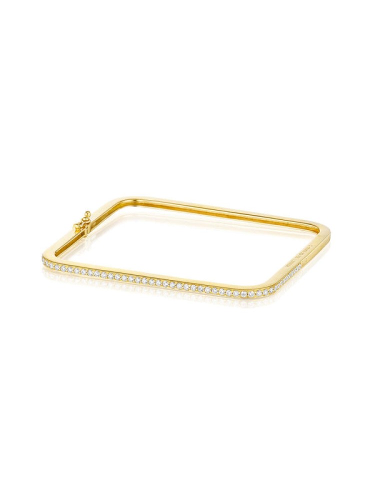 Piece Square Diamond Bangle