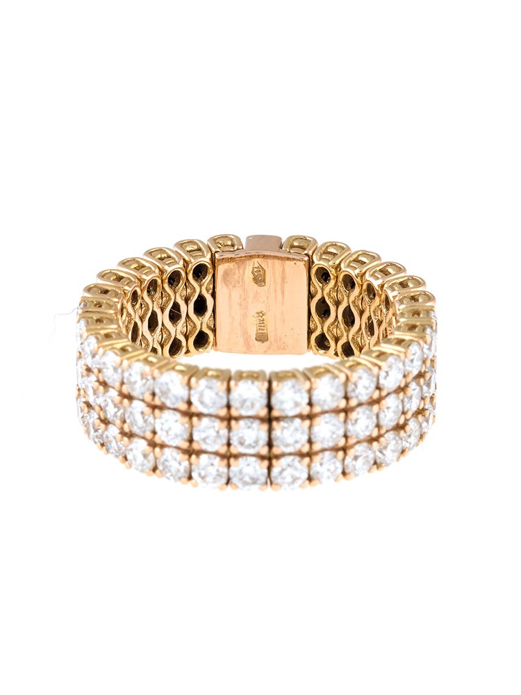 Stretch Collection 18K Rose Gold Diamonds Ring