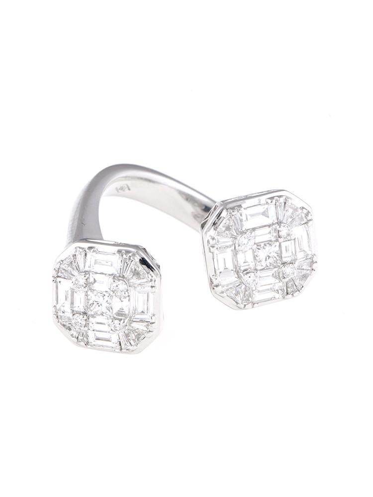 Mosaic Collection 18K White Gold Diamonds Ring