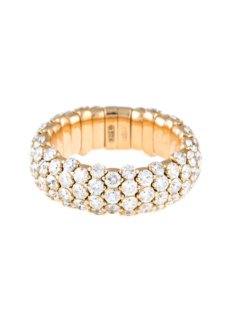 Stretch Collection 18K Yellow Gold Diamonds Ring