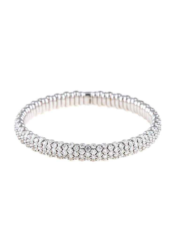 Stretch Collection 18K White Gold Diamonds Bracelet