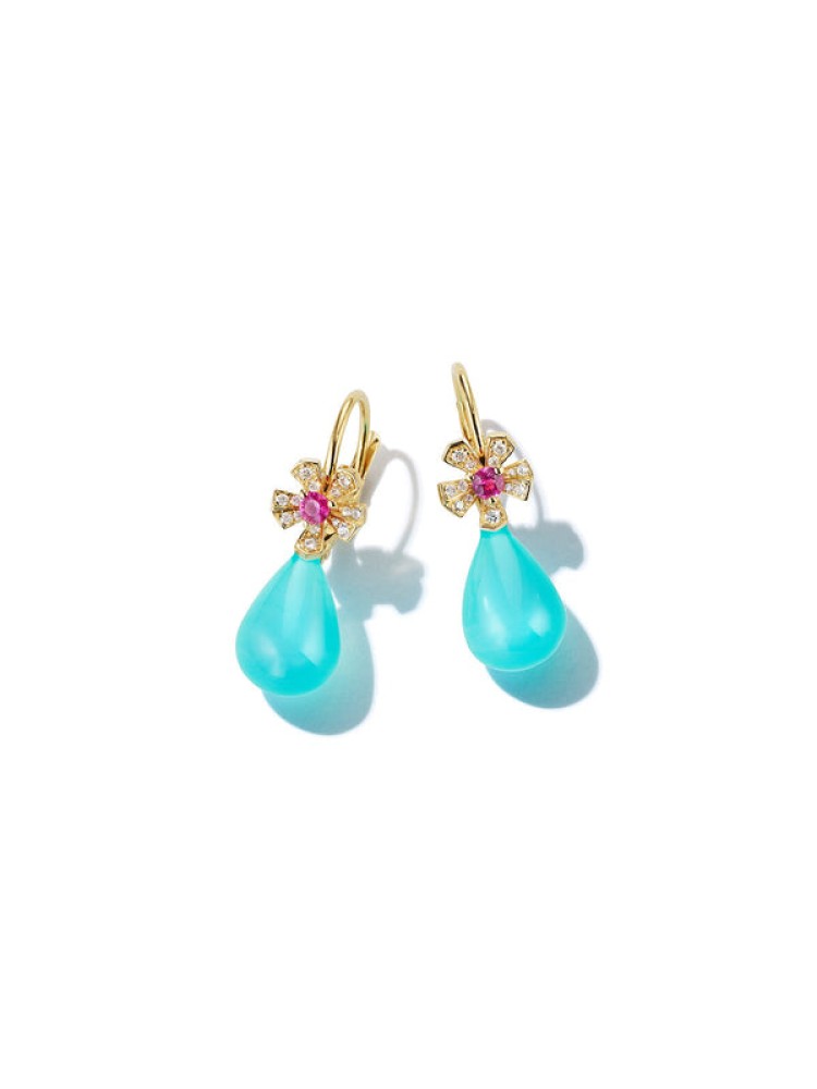 Wonderland Teardrop Peruvian Opal Earrings