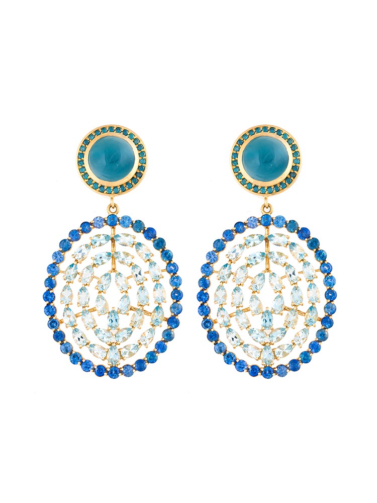 18K Gold Aquamarine Plima Earrings