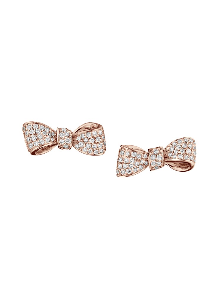 18K Gold Mini Knot Bow Studs