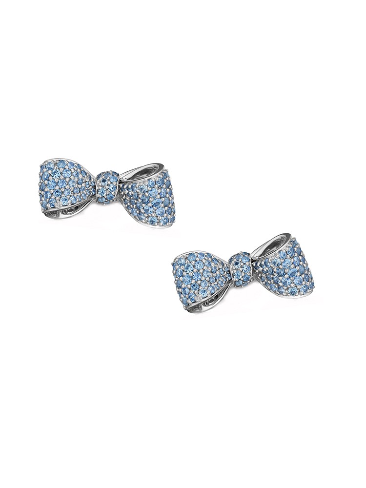 18K Gold Mini Knot Bow Studs